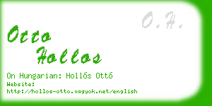 otto hollos business card