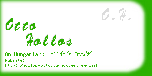 otto hollos business card